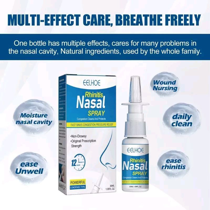 EELHOE Nasal Spray Nasal Care Strip Rhinitis Sinusitis Nasal Spray