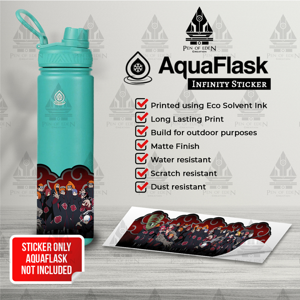 Akatsuki Aquaflask Infinity Stickers Sticker Only Aquaflask Not Included Shopee Philippines 4399