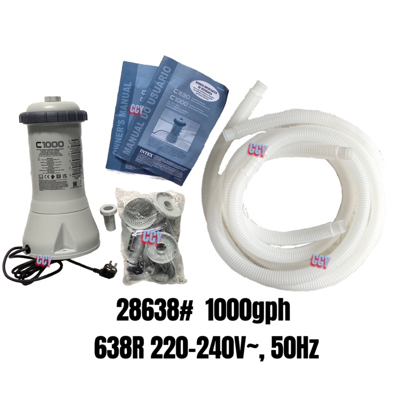 ORIGINAL INTEX KRYSTAL CLEAR 1000GPH 638R 60HZ 220V FILTER PUMP 28638