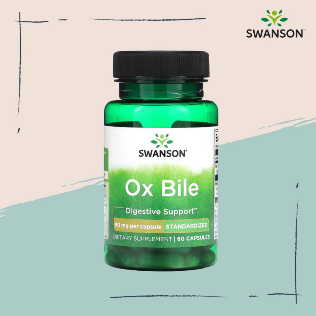 Swanson Ph Swanson, Ox Bile, 90 mg, 60 Capsules. Digestive Support