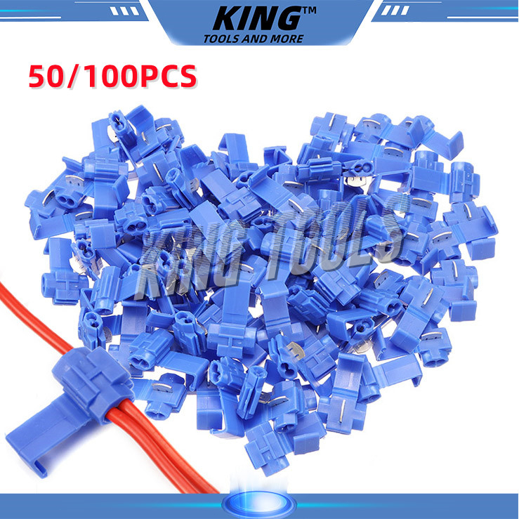 100pcs Electrical Scotch Lock Quick Splice Lock Wire Terminals Crimp Electrical Cable Connectors 