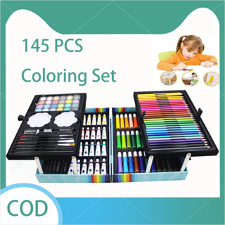 145PCS Kids Colouring Set Drawing Set Art Case Pencils Painting Kids Xmas  Gift