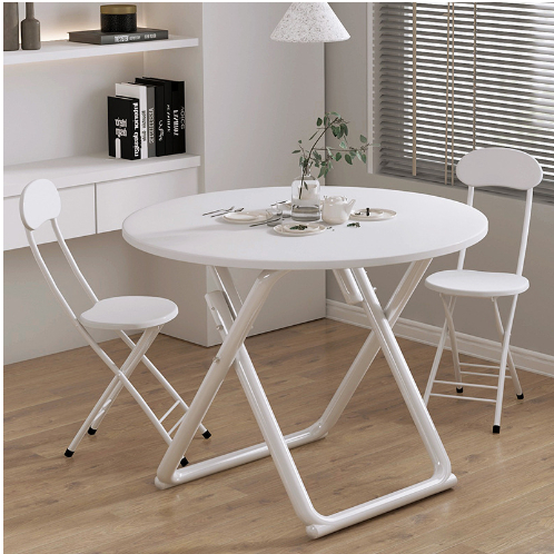Folding Table Household Simple Round Table Small Family Dining Table ...