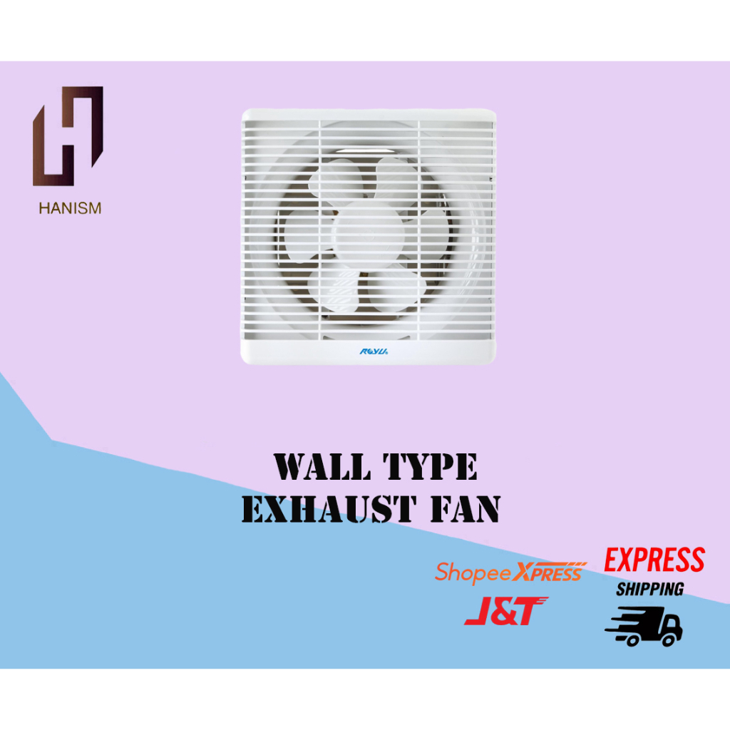 ORIGINAL ROYU WALL TYPE EXHAUST FAN WALL MOUNTED 12 INCH, 14 INCH
