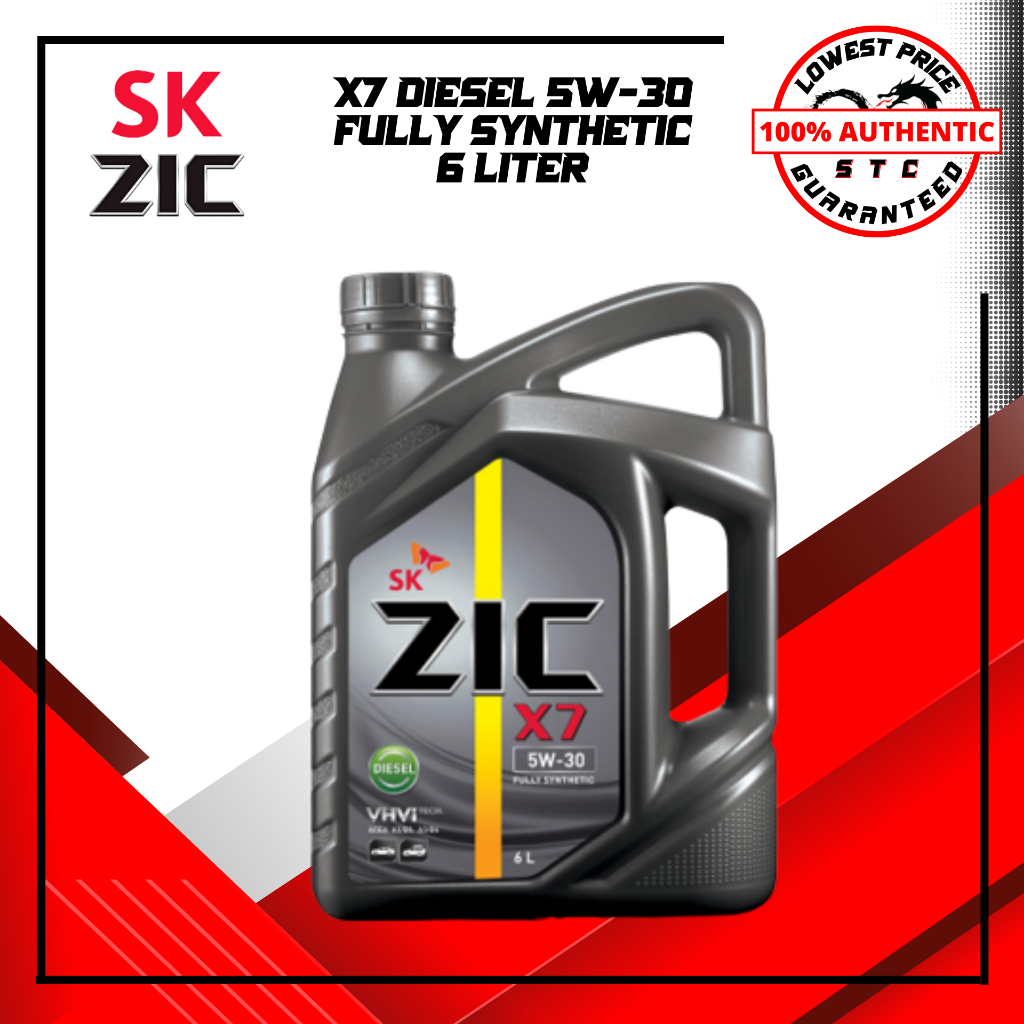 ZIC X7 5W-30 FULLY SYNTHETIC 6L for DIESEL Engine | Shopee Philippines