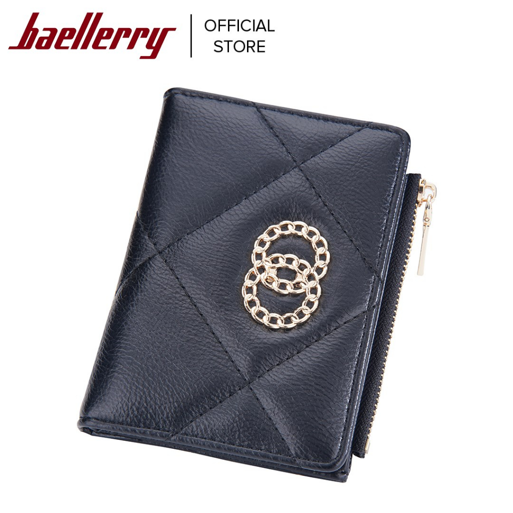 Baellerry Women's Short Leather Zipper Card Holder Wallet Shopee