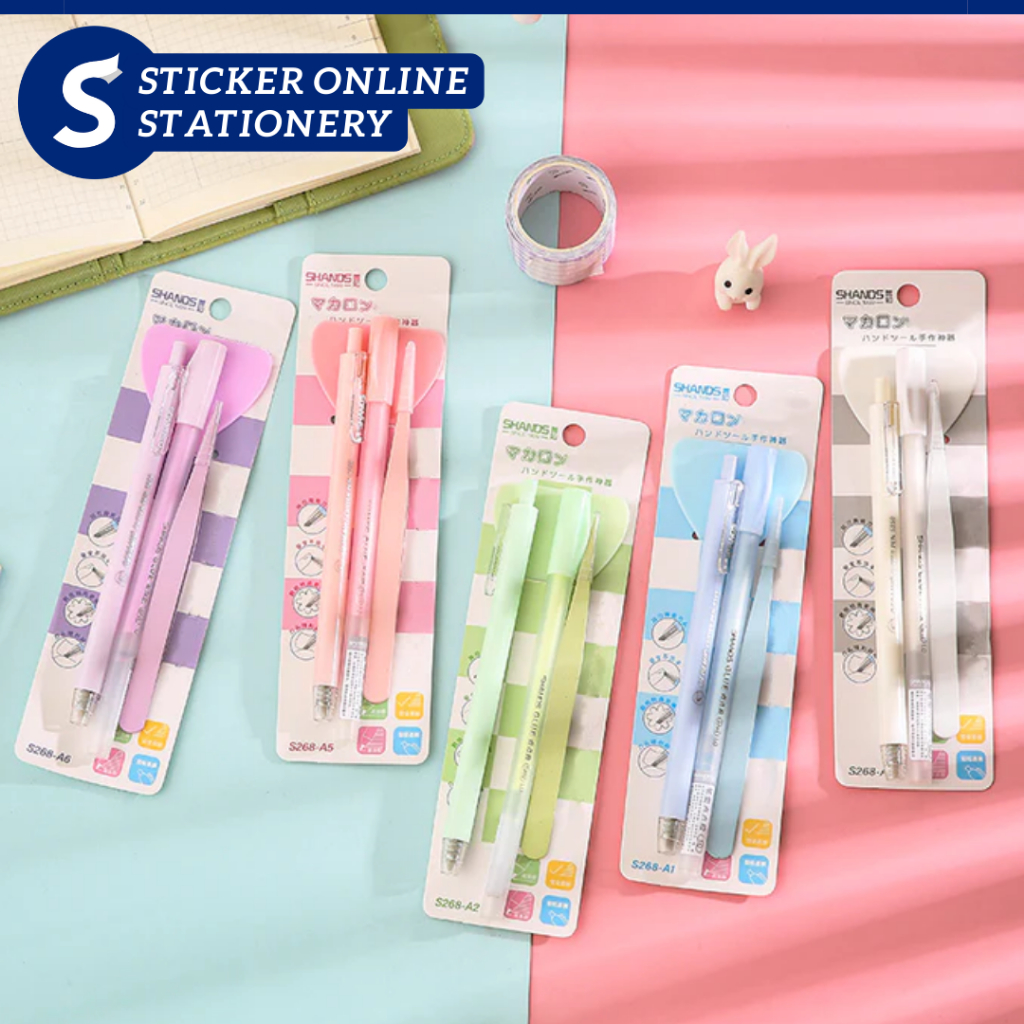 4Pcs Cute Journal Tools Creative Dot Glue Pen/Carving Knife Shovel ...