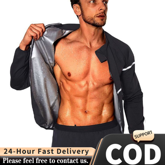 Men's Sauna SuitShirt Men Sweat Saunas Gym Waist Trainer TShirt