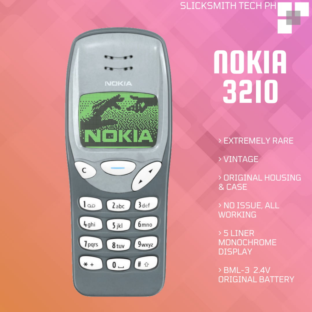 Nokia 3210 Openline Rare Vintage Phone SlickSmith Tech PH Shopee