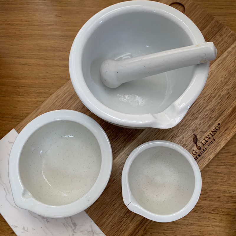 Mortar and Pestle Porcelain Grinding Bowl , Ceramic Bowl Rough Texture