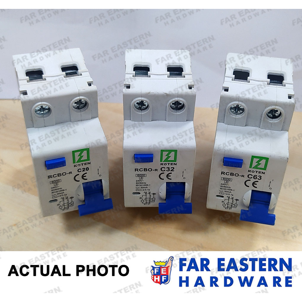 KOTEN RCBO R Electrical Safety Breaker 1P + Neutral 1P+N 20A | 32A ...