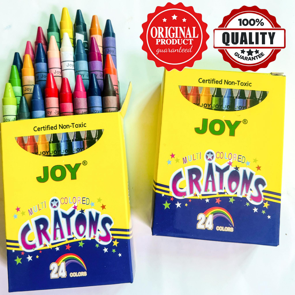 JOY Multi Colored Crayons 24 Colors Non Toxic | Shopee Philippines
