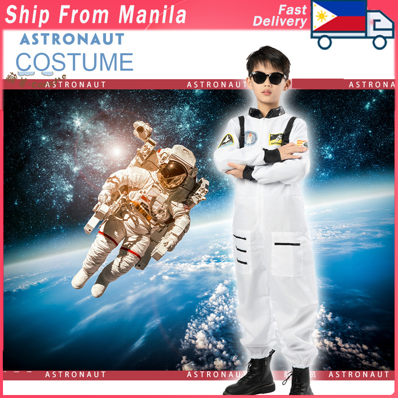 Congme Astronaut Costume For Kids Adult Halloween Nasa Costume Boys ...