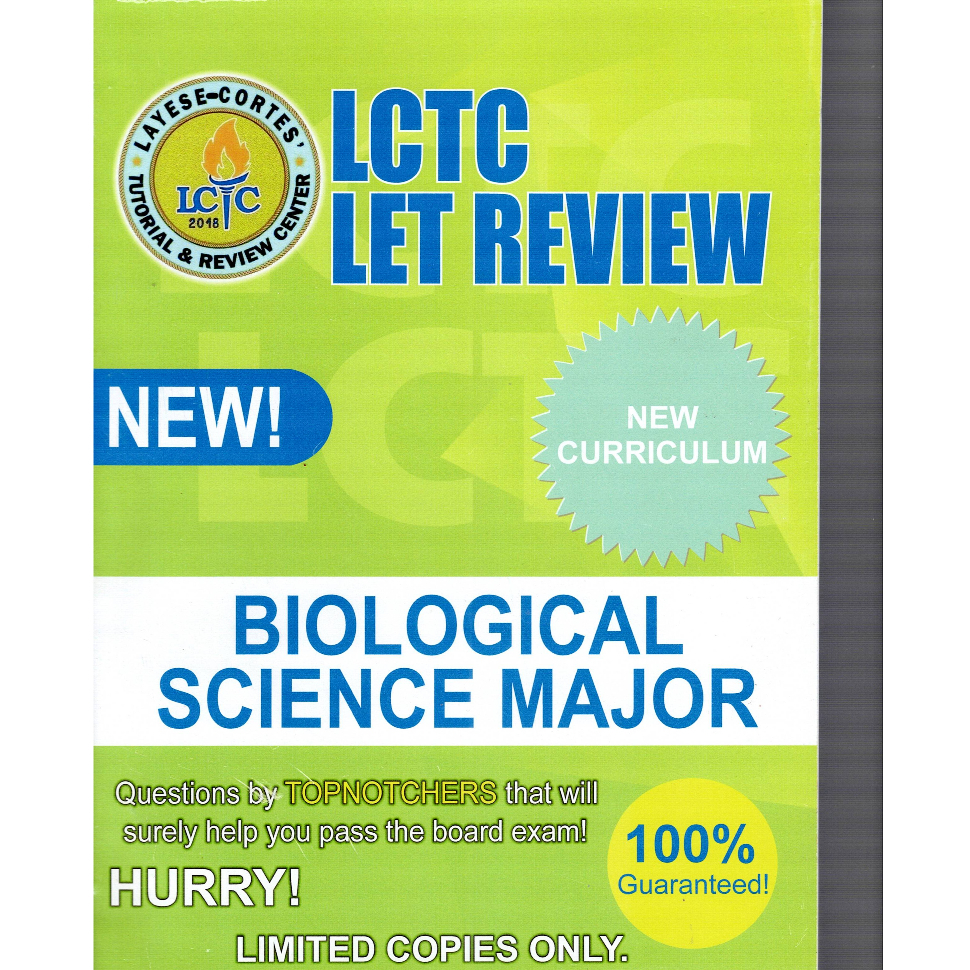 Biological Science Major 2024 LET Reviewer NEW CURRICULUM Shopee   Ph 11134207 7qul1 Li7e1cndpf185e