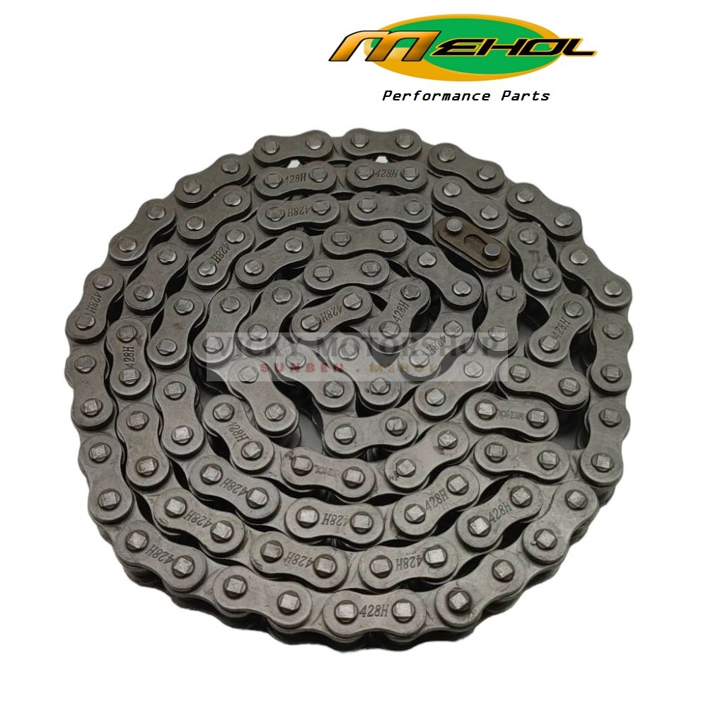 MOTORCYCLE CHAIN BLACK MEHOL HEAVY AND LIGHT DUTY 110L 120L 130L 132L ...