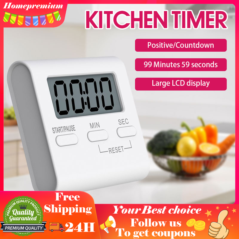 Kitchen Kitchen Cooking Timer LCD Digital Countdown Alarm Study Timer ...