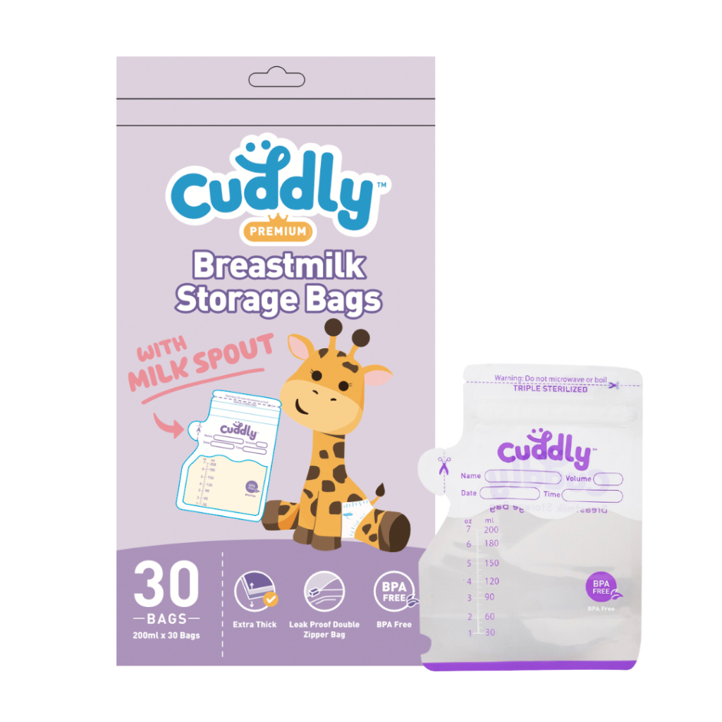 Cuddly Premium Extra Thick Breastmilk Storage Bag with Spout 200mL (30