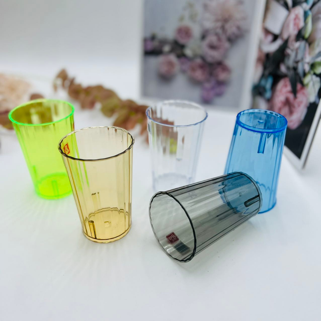 Mc Mart】6pcs Set New Style Acrylic High Grade Plastic Drinking Cups