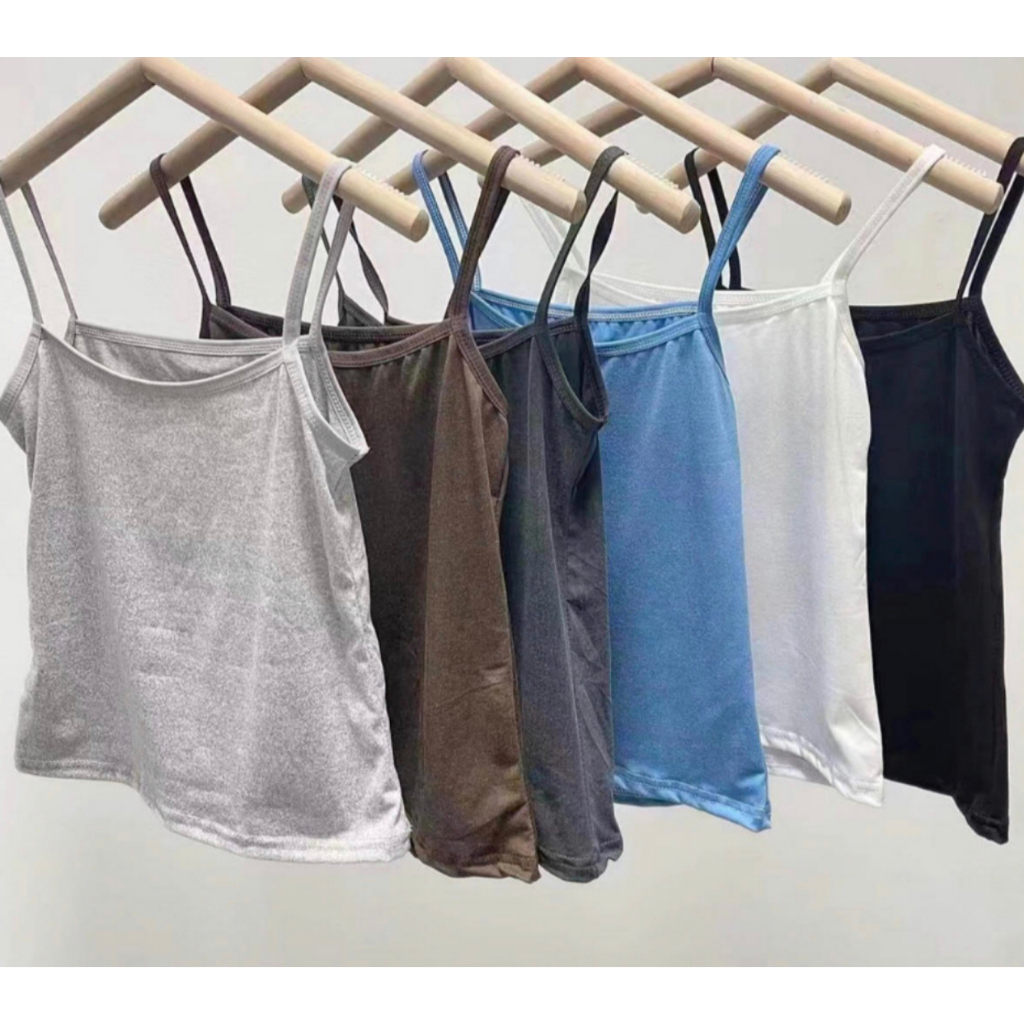 Sanah.H Women's Strap Spaghetti Sando Cotton Tanks Tops Sexy Tops Free ...