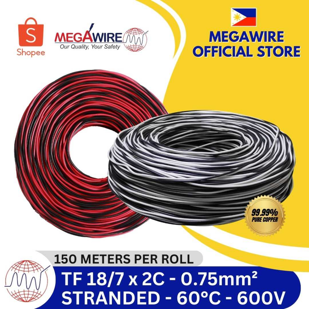 TF TWISTED - 18/7 x 2C - 0.75mm² (150M) STRANDED WIRE ROLL (150 Meters ...