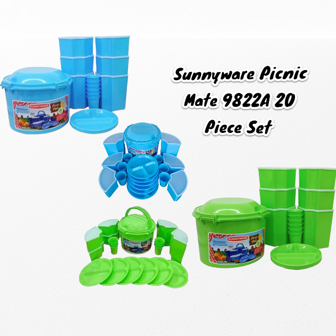 (Picnic Mate Set) Sunnyware Picnic Mate 20pcs in 1 / Food Container
