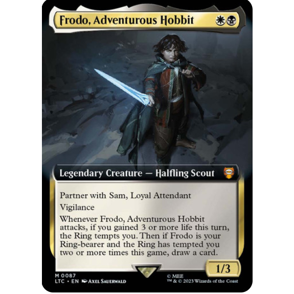 Frodo, Adventurous Hobbit (Extended Art) - Commander: The Lord of the ...