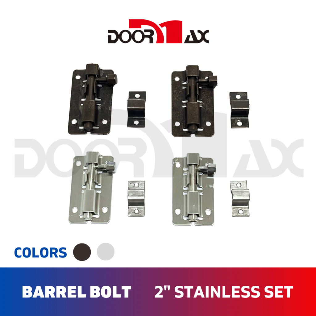 DOORMAX 2 inch Stainless Steel Barrel Bolt (Brown/Chrome) Shopee