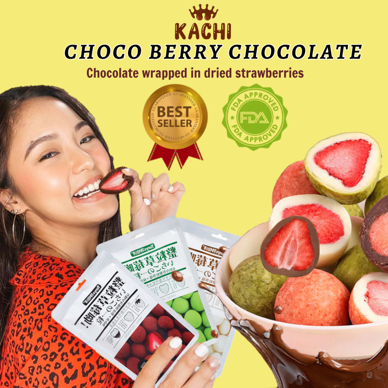 KACHI Choco berry chocolate wrapped in dried strawberries Sugar Free Low Carb for Strawberry
