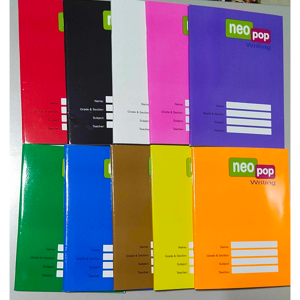 1 REAM VECO WRITING NOTEBOOK , 10 ASSORTED COLORS IN A REAM , STANDARD ... 