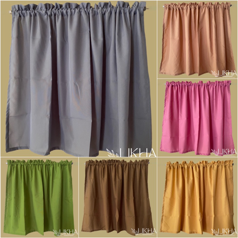 LIKHA - Plain Kitchen Curtain | Sink Curtain | Small Curtain | Kurtina ...