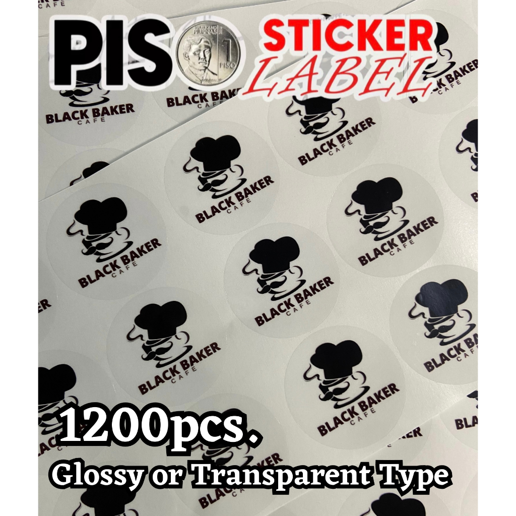 1200PCS | Sticker Label | Glossy or Transparent Label | Product Label ...