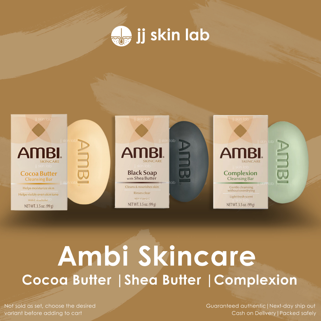 Ambi Skincare Cocoa Butter Cleansing Bar, Complexion, Black Soap with