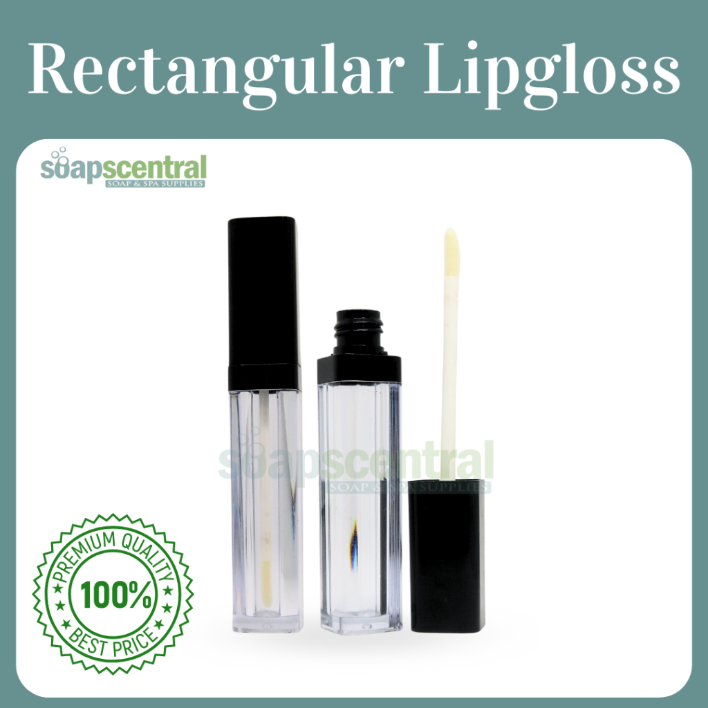 5mL-6mL Black Rectangular Lipgloss Empty Cosmetic Packaging | Lipgloss ...