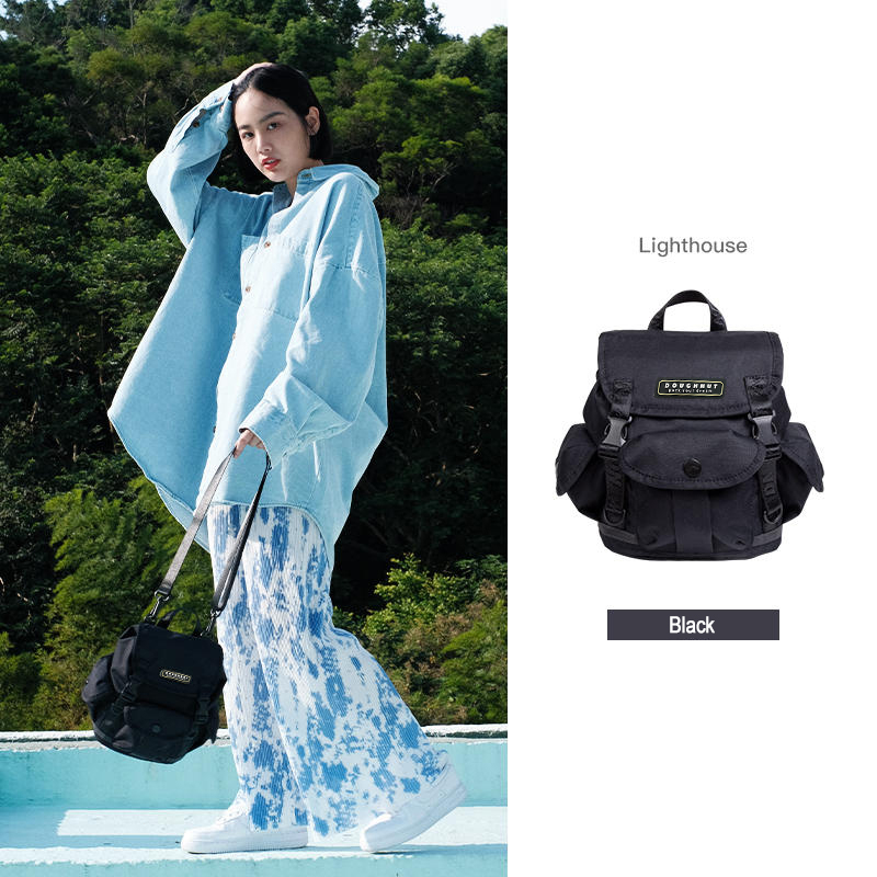 Doughnut Backpack Women LIghthouse Series Mini School Bagpack for Woman