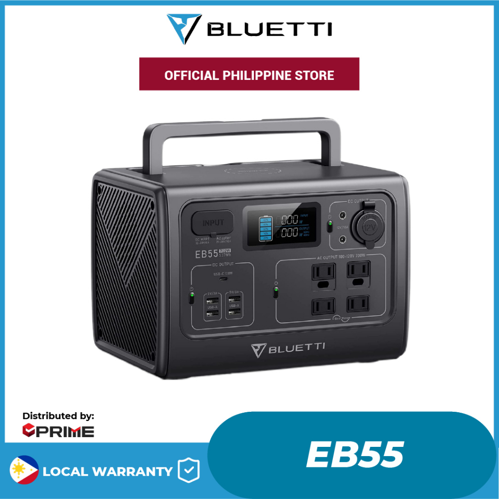 Bluetti EB55 Portable Power Station 700W 537Wh LiFePO4 Battery Backup