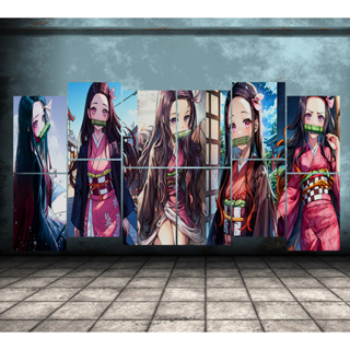 Demon Slayer Tanjiro Nezuko Characters Poster Wall Hanging Tapestry  Japanese Anime Tapestrys Room Decor Aesthetic Home Wallpaper