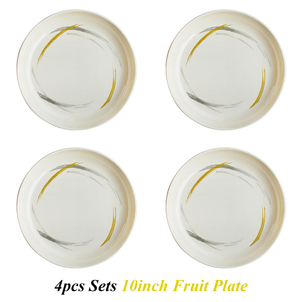 4pcs Sets Vector Abstract-T Melamine Dinnerware Melaware Plates Dining ...