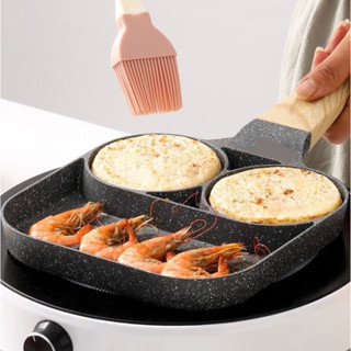 Carote Nonstick Frying Pan Egg Burger&Steak 3in1 Multifunctional Kawali  Cookware Gas/Induction Stove