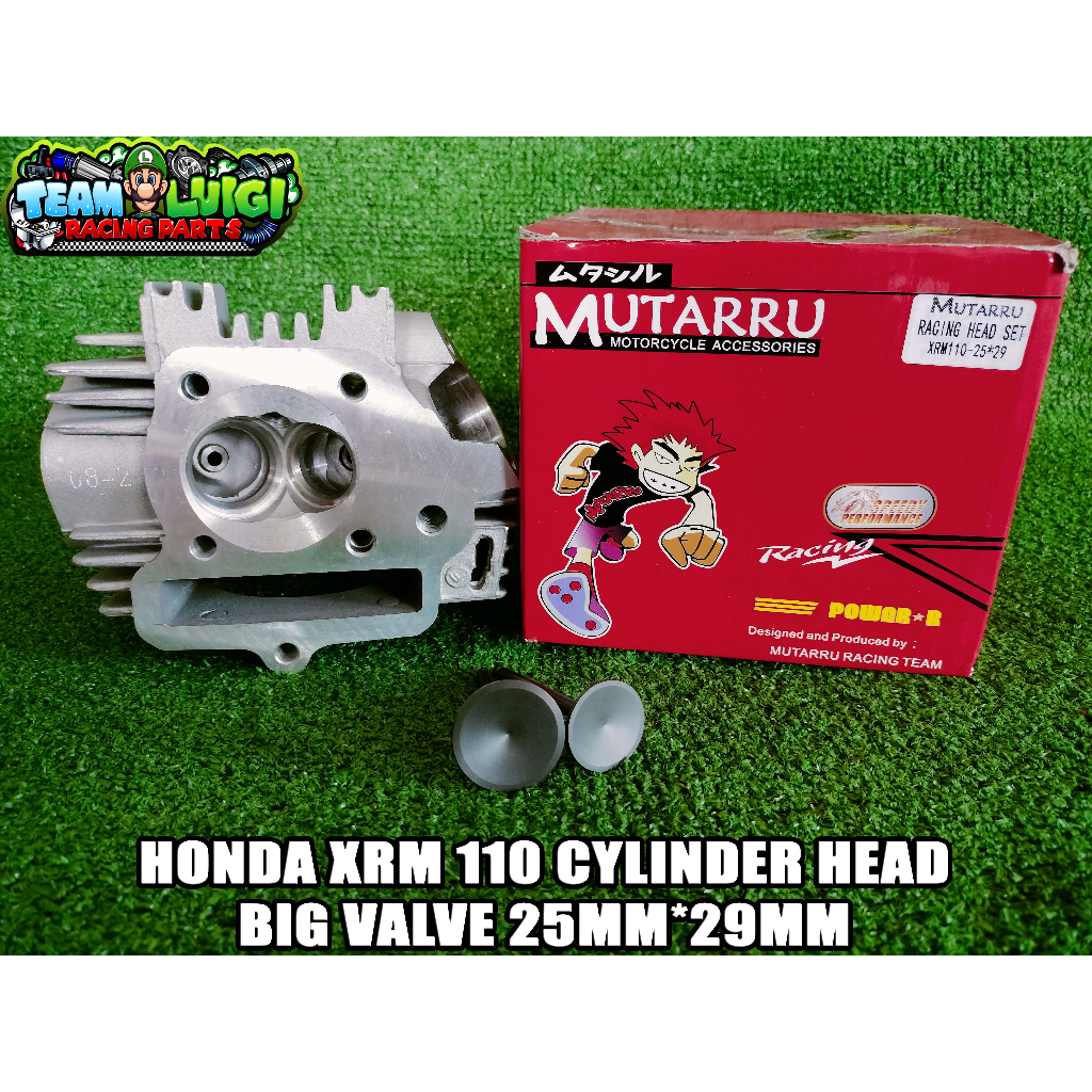 MUTARRU HONDA XRM 110 CYLINDER HEAD BIG VALVE 25MM*29MM | Shopee ...