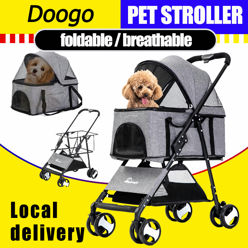 Pet Stroller Detachable Pet Carrier For Dog Cat Pet Car For Siberian