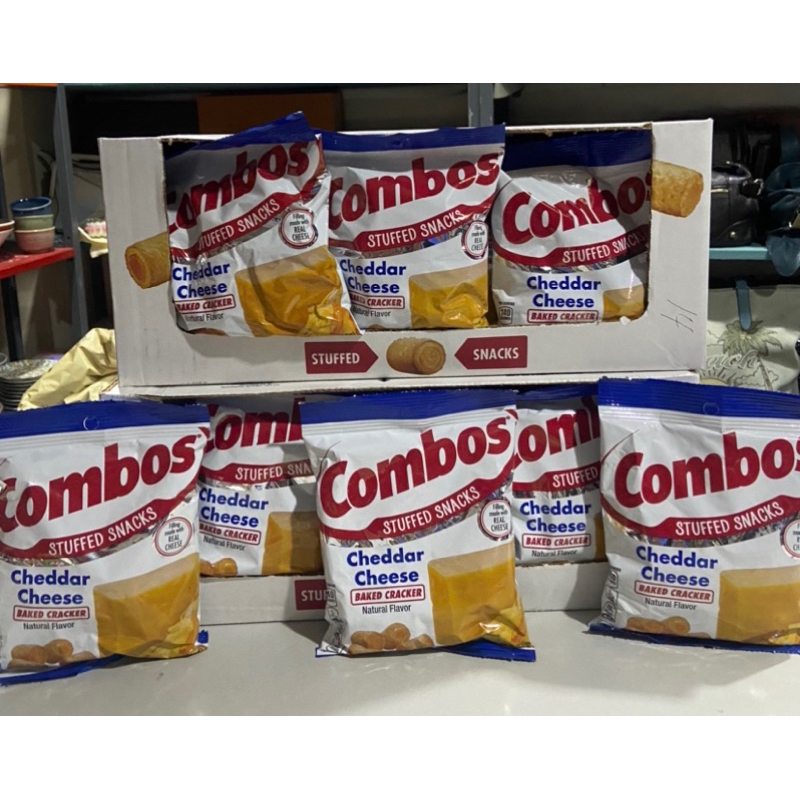 Combos Cheddar Cheese Baked Cracker Stuffed Snacks 178.6g Shopee
