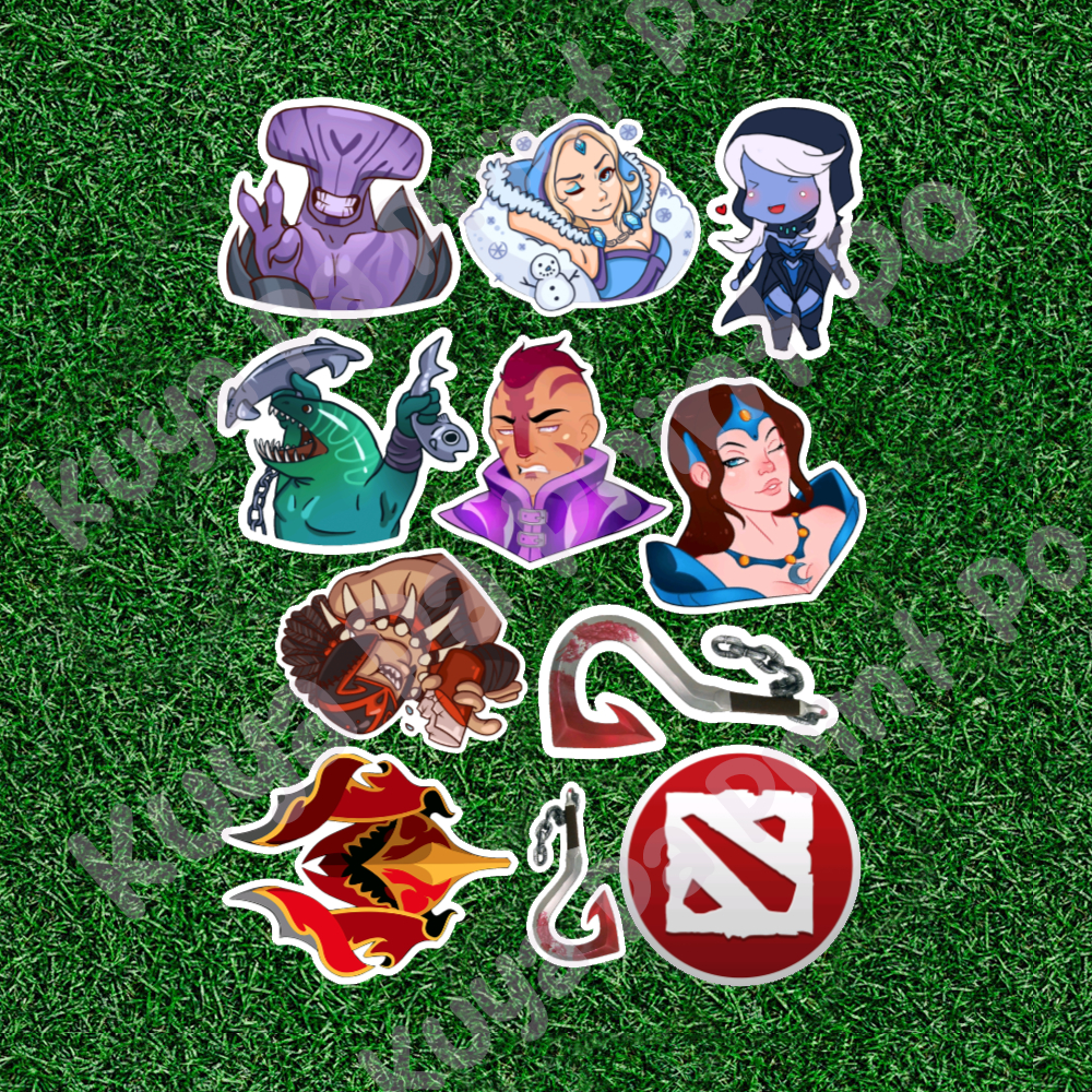 Dota 2 Vinyl Laminated Stickers - Individual Die Cut (Waterproof and ...