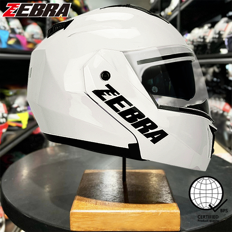 Zebra Ym602 Men's Full Face Motorcycle Helmet Dual Visor Modular Women