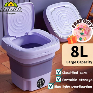 8L Household Small Folding Washing Machine Student Dormitory