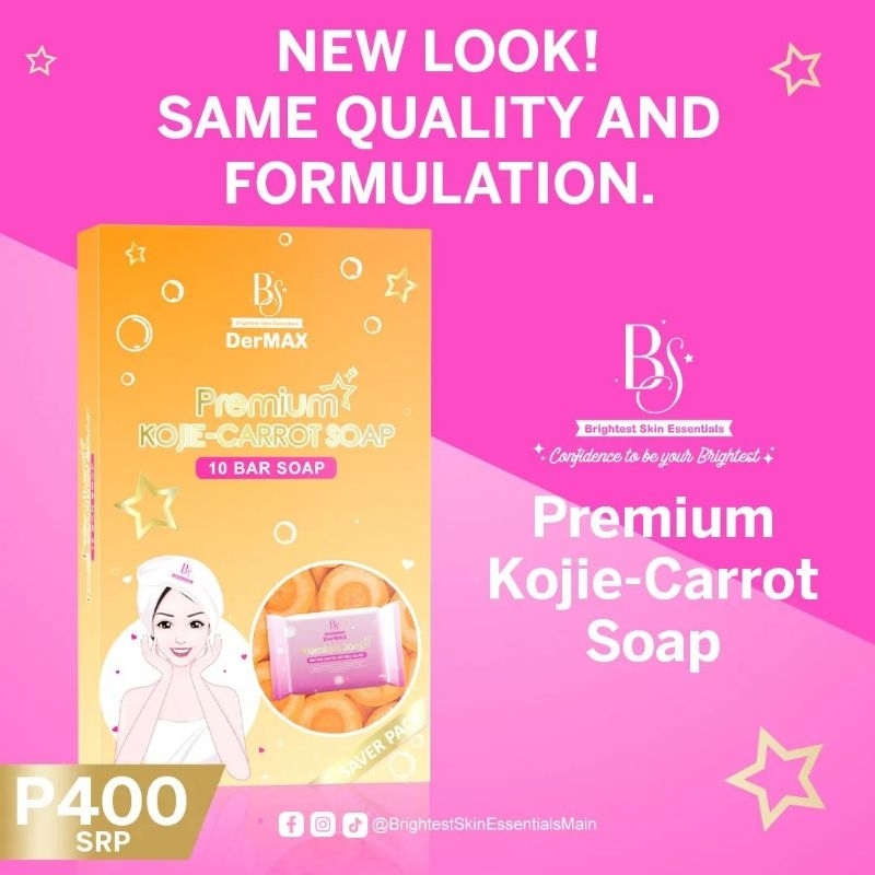 Brightest Skin Essentials Premium Kojie Carrot Soap 10s Shopee Philippines 6922