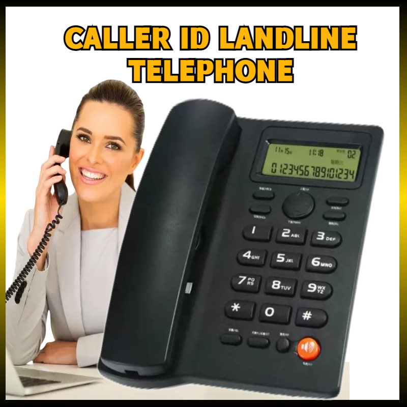 LCD Corded Wired Landline Telephone Home Phone Office Caller ID