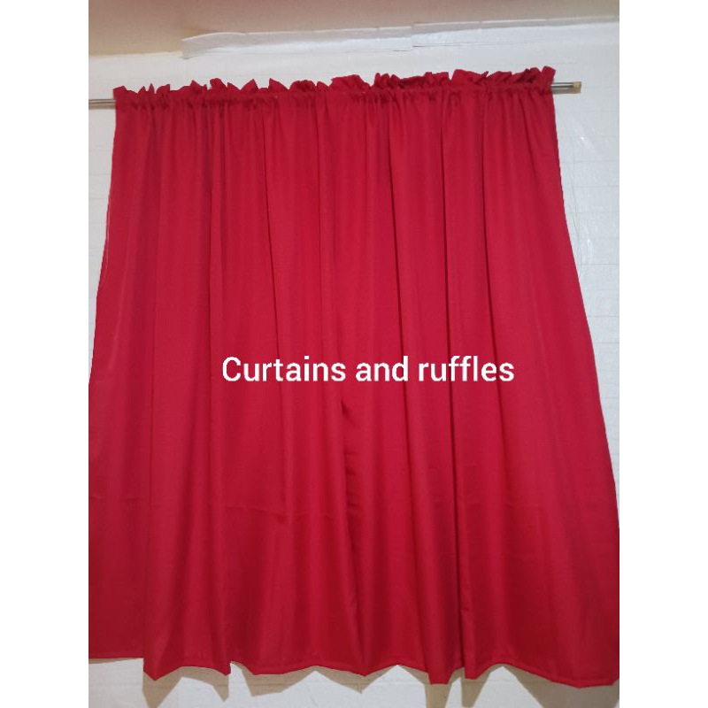 Katrina fabric plain curtains (NO RING) | Shopee Philippines