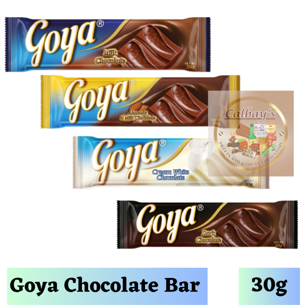 GOYA CHOCOLATE BAR ( DARK CHOCOLATE, ALMOND MILK, CREAM WHITE, MILK ...