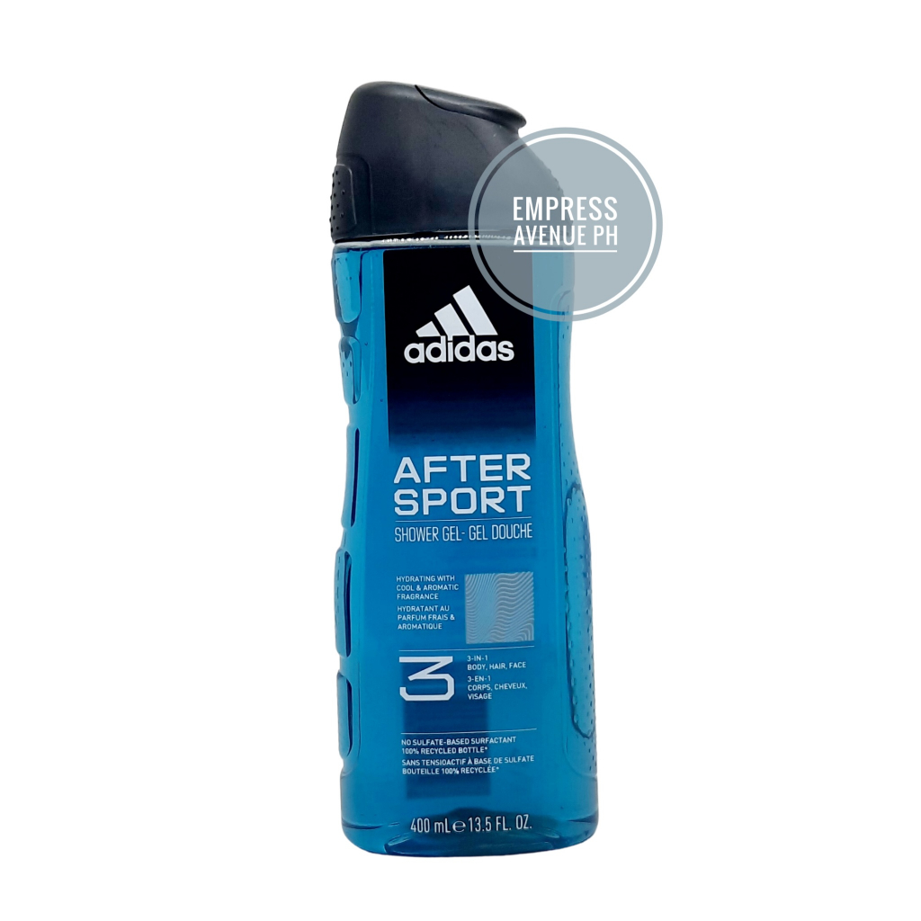 Adidas After Sport Hydrating Shower Gel for Body, Hair, Face 400ml