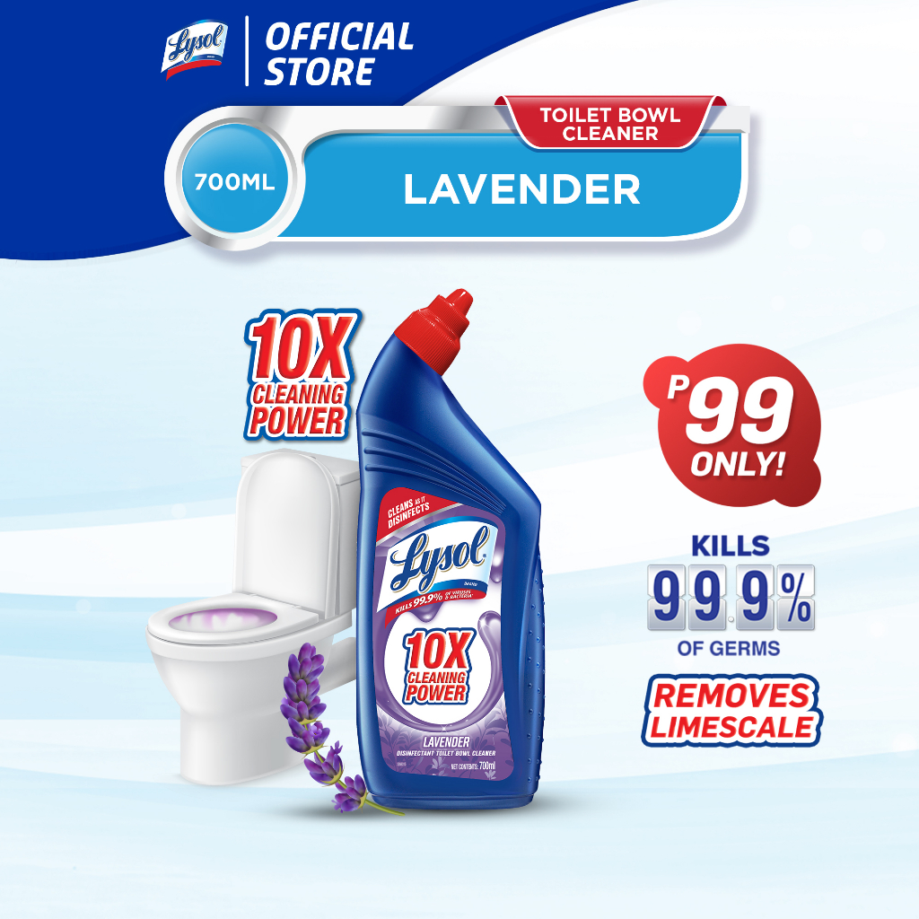 9. Lysol Antibacterial Toilet Bowl Cleaner Lavender 700 ml